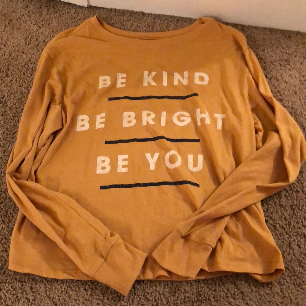 Zoe + Liv yellow long sleeved shirt